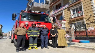Tatvanda çocuk gündüz bakımevinde yangın tatbikatı