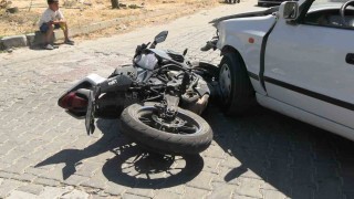 Tavşanlıda otomobil ile motosikletle çarpıştı: 1 yaralı