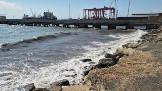 Tekirdağda poyraz etkili oluyor