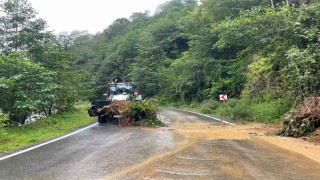 Trabzonda şiddetli yağış heyelanlara neden oldu