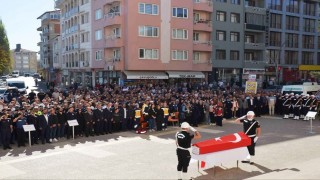 Trafik kazasında hayatını kaybeden polis memuru için Kütahyada cenaze töreni düzenlendi