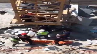 Vinçte bayılan operatörü itfaiye kurtardı