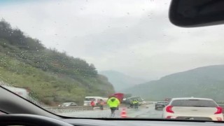 Yağış D-650de kazayı beraberinde getirdi