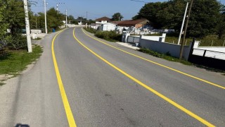 Yol güvenliği için çizgi çalışmaları başladı