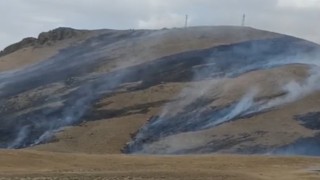 Yüksekovada anız yangını