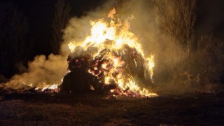 Yüksekovada ot yangını