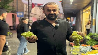 Yüksekovada Şemdinli üzümü tezgahlarda yerini aldı