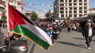 2 bin motorcu Gazzedeki zulme dikkat çekti