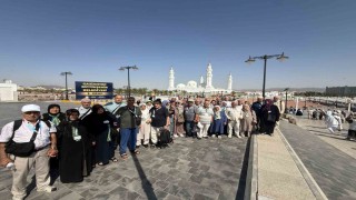 41 yıllık evli ulu çınarların kutsal yolculuğunun Medine bölümü tamamlandı