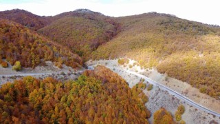 Adeta doğada bir tablo, Şebek Geçidinde sonbahar güzelli mest ediyor
