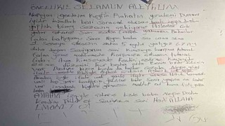 Ahmet Minguzzinin katil zanlısının mektubu ortaya çıktı: Aslanlar gibi yatar çıkarız