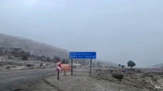 Alacabele yılın ilk karı yağdı