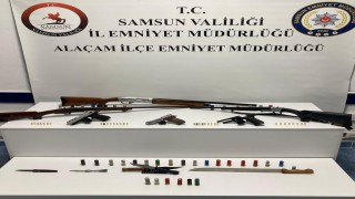 Alaçamda ruhsatsız silah ve çalıntı motosiklet operasyonu