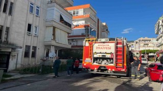 Alanyada evin banyosunda çıkan yangın korkuttu