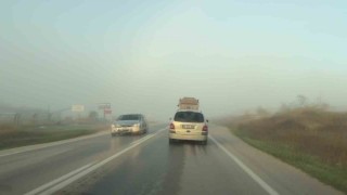 Amasya-Çorum karayolunda yoğun sis etkili oldu