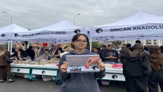 Anadolu Lisesinde Sincan İyilik Hareketi ile kan bağışı toplanıp, Gazzeye yardım panayırı düzenlendi