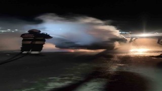 Antakyada otomobil yandı