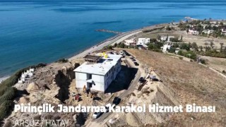 Arsuzda Pirinçlik jandarma karakolu binası yenileniyor