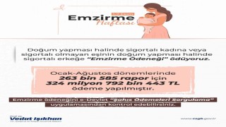 Bakan Işıkhan: (Emzirme ödeneği) 263 binden fazla rapor için toplam 325 milyon liraya yakın ödeme yaptık