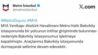 Bakırköyde metro istasyonunda yolcu raylara atlayarak intihar etti