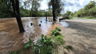 Bartın Irmağı taşmaya başladı