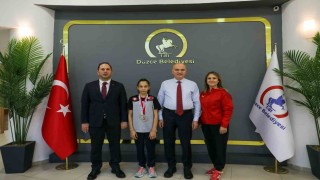 Başkan Özlü, Balkan Şampiyonu Judocu Erva Ereni ağırladı