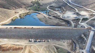 Bayburtta yapımı devam eden Yelpınar Göletinde sona yaklaşıldı