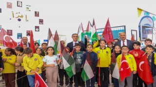 Bayburttaki tüm okullardan Filistine güçlü destek