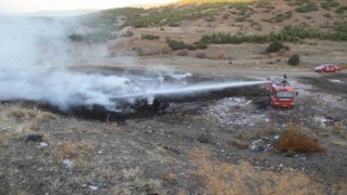 Beyşehirde ormanlık alan içerisinde çıkan yangın paniğe neden oldu