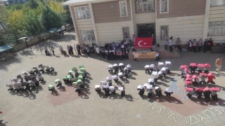 Bingölde öğrencilerinden Gazze için anlamlı etkinlik