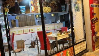 Boluda dönerciye sopalı ve yumruklu saldırı anları görüntülendi