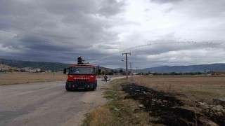 Bucakta arazi yangını