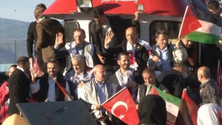 Bursada Filistine destek için tekneler denize açıldı