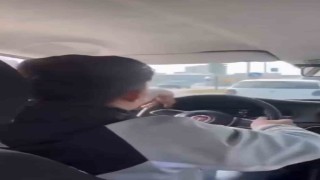 Bursada trafikte tehlikeli makas: Direksiyon tutuşu pes dedirtti