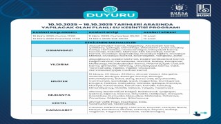 BUSKİden planlı su kesintisi