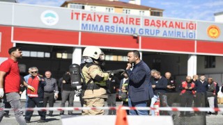 Büyükşehir itfaiyesinden lityum iyon batarya yangın tatbikatı