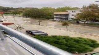 Çanakkalede sağanak yağışta sokaklar sular altında kaldı