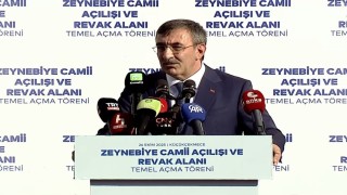 Cevdet Yılmaz, Zeynebiye Camiinin açılışına katıldı: İslam kültür ve medeniyetinde hayat, cami ile başlar ve camilerin çevresinde gelişir