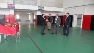Cizre Kaymakamı Baycar, Spor Lisesinde incelemelerde bulundu