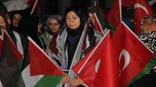 Çorumda yüzlerce vatandaş İsraili protesto etti