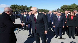 Cumhurbaşkanı Erdoğan başkanlığındaki devlet erkanı Anıtkabiri ziyaret etti