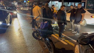 Darıcada otomobil ile elektrikli bisiklet çarpıştı: 1 yaralı
