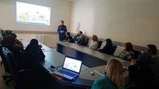 Demirözünde hastane personeline afet ve yangın eğitimi verildi