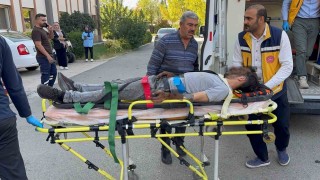 Devrilen motosikletin sürücüsü yaralandı