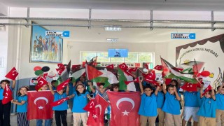 Diyarbakırda ilkokul öğrencilerinden Filistine destek