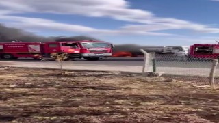 Diyarbakırda seyir halindeki kamyon alev aldı