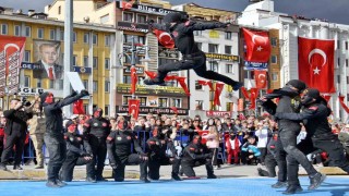 Dövüş sanatlarındaki hünerlerini sergileyen jandarma komandolar nefes kesti