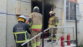 Düzcede sabah saatlerinde korkutan yangın