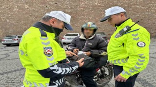 Edirnede motosiklet denetimi