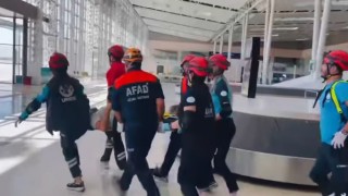 Elazığ Havalimanında deprem tatbikatı